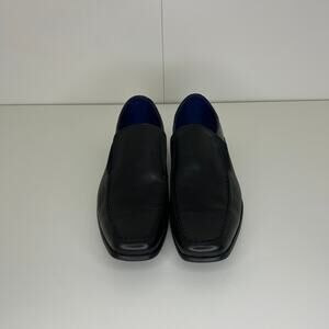 Steve Madden Gulliver Men’s Black Leather Slip-On Loafers Shoes Size 12